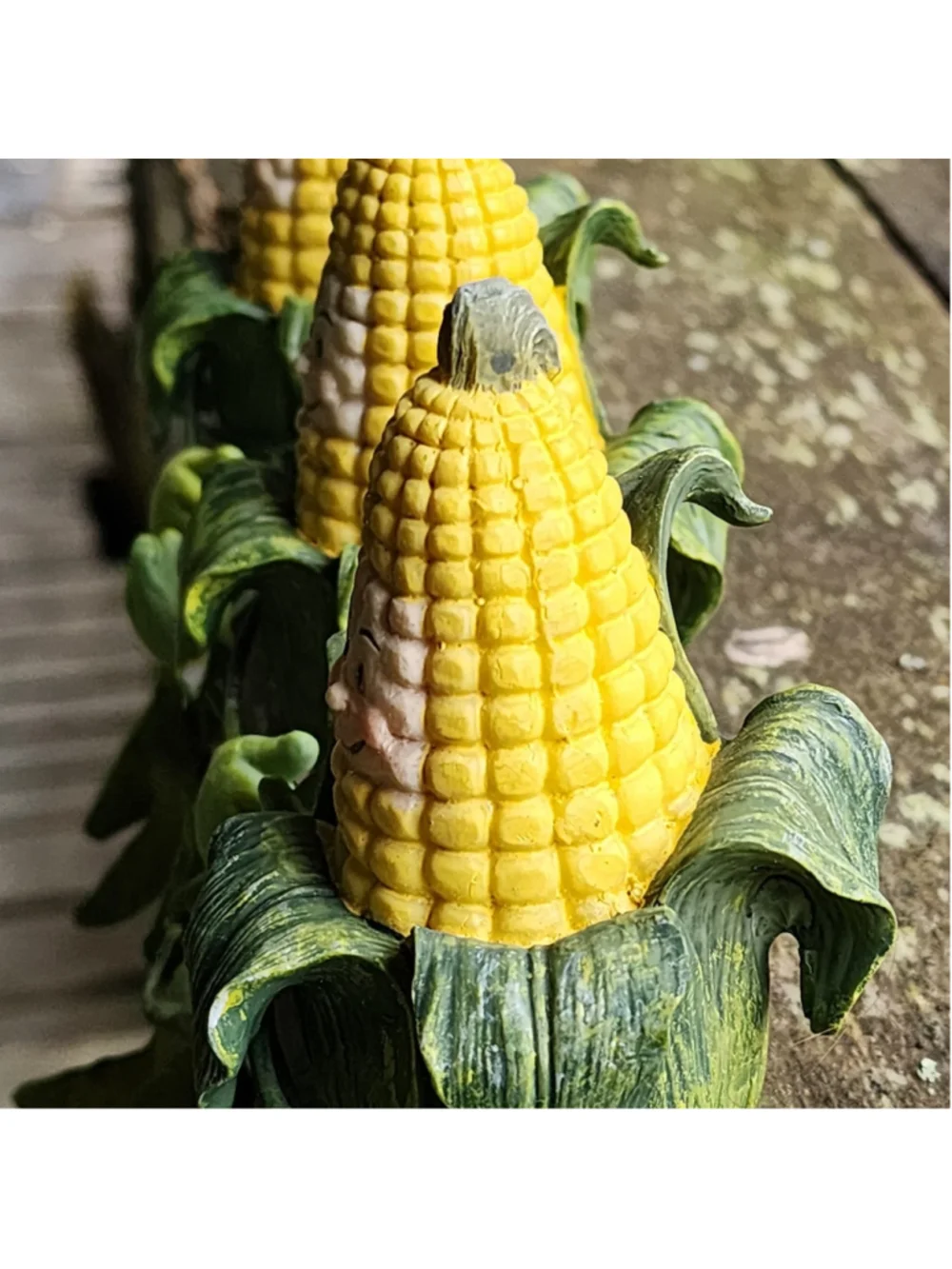 Vintage Anthropomorphic Corn on the Cob Resin Shelf Sitters - Set of 3 Whimsical